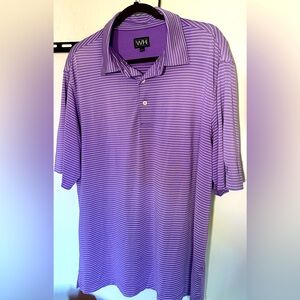 💜 WH Men’s Purple Striped L Loose-Fit Shirt – Style Meets Comfort! 💜